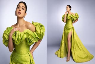 Sara Ali Khan In Neon Gown