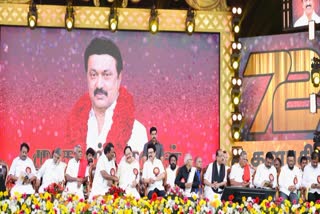 முதலமைச்சர் மு.க.ஸ்டாலின் பிறந்தநாள் பொதுகூட்டம் நிகழ்வில் கலந்து கொண்ட அரசியல் தலைவர்கள்
