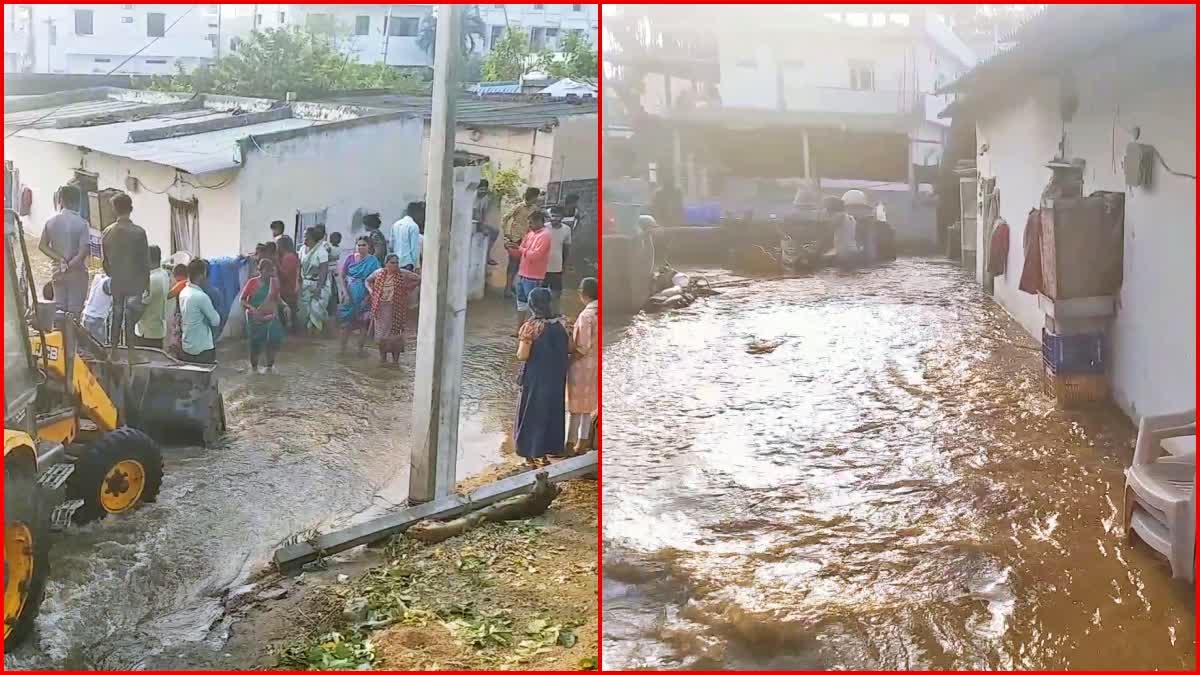 Nizam Sagar Canal Embankment Broken