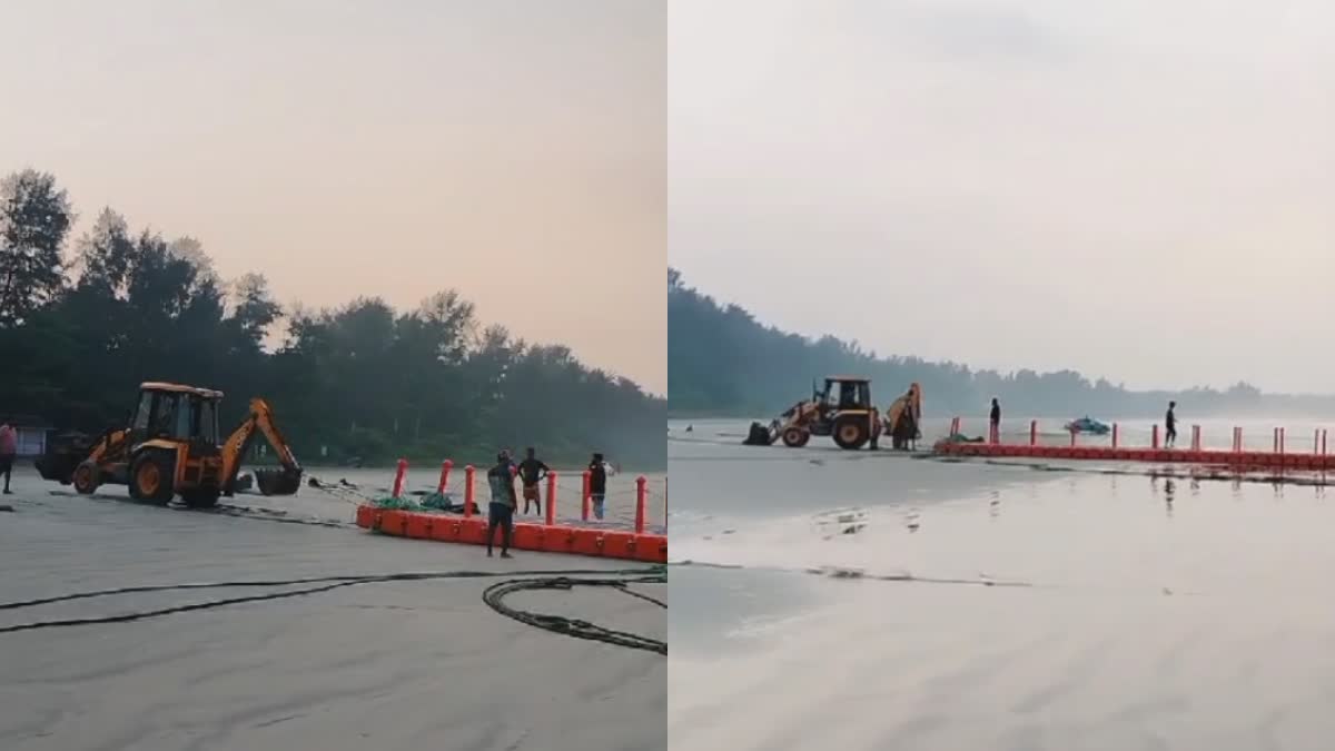 FLOATING BRIDGE AT MUZHAPPILANGAD  FLOATING BRIDGE COLLAPSED  KANNUR  FLOATING BRIDGE