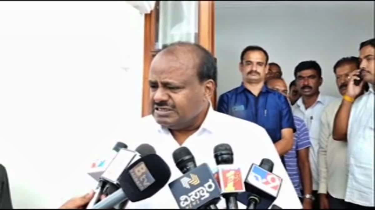 Former CM HD Kumaraswamy spoke to the media.