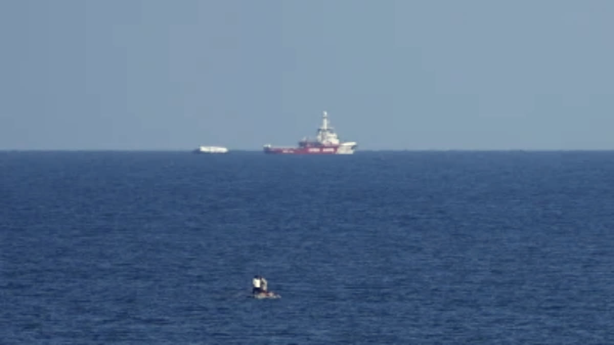 Ships carrying food for Palestinians in Gaza approach the enclave