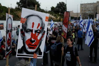 Scores of Israelis demonstrated against Prime Minister Benjamin Netanyahu's government over the security of the Hamas attack on southern Israel that killed 1,200 people. Protestors also accuse him of damaging relations with the United States, Israel's most important ally.