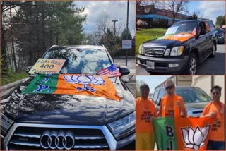 Huge Car Rally For BJP In America