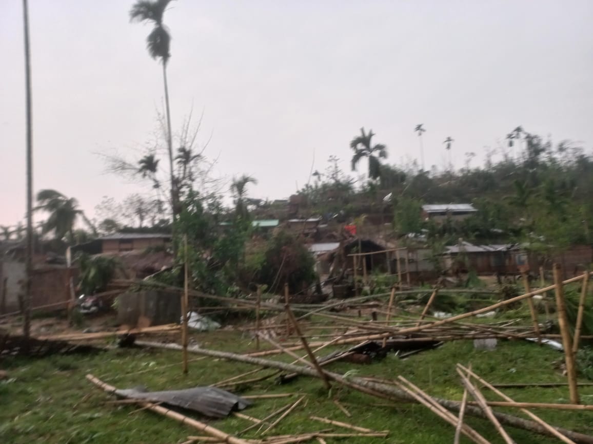 Rain And Hailstorm In ASSAM ; storm left many families homeless