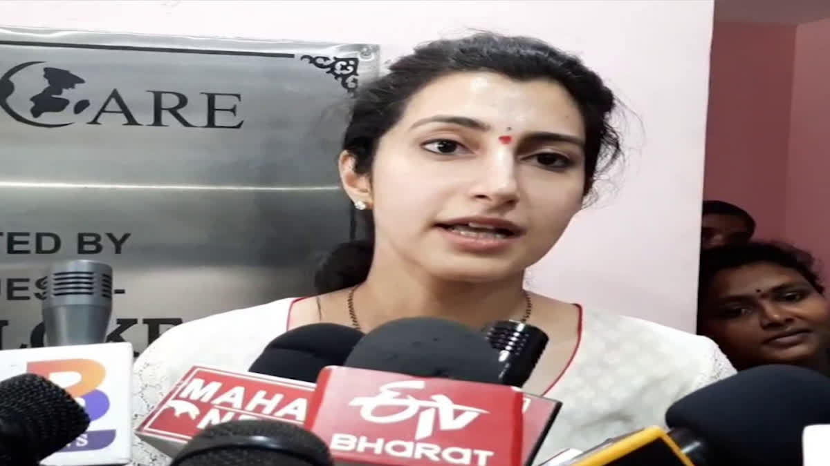 Nara Brahmani Meet in IT Employees in Mangalagiri