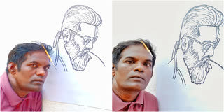 The drawing Teacher painted Ajiths picture