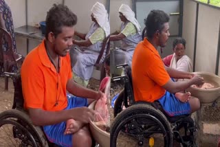 DUCK CENTER WORKING IN WHEELCHAIR  BIKE ACCIDENT  LOSS LEG MOBILITY  ടോണി ആൻ്റണി