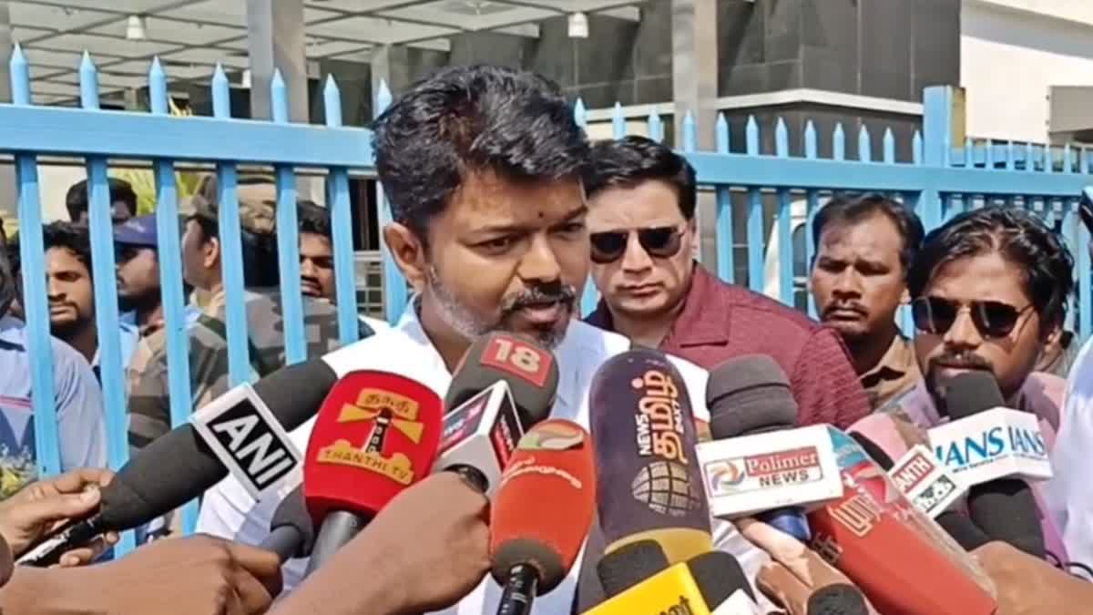 சென்னையில் முதல் செய்தியாளர் சந்திப்பு; மதுரை மக்களுக்கு விஜய் உருக்கமான  வேண்டுகோள்!