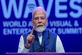 Prime Minister Narendra Modi addresses the WAVES Summit, in Mumbai