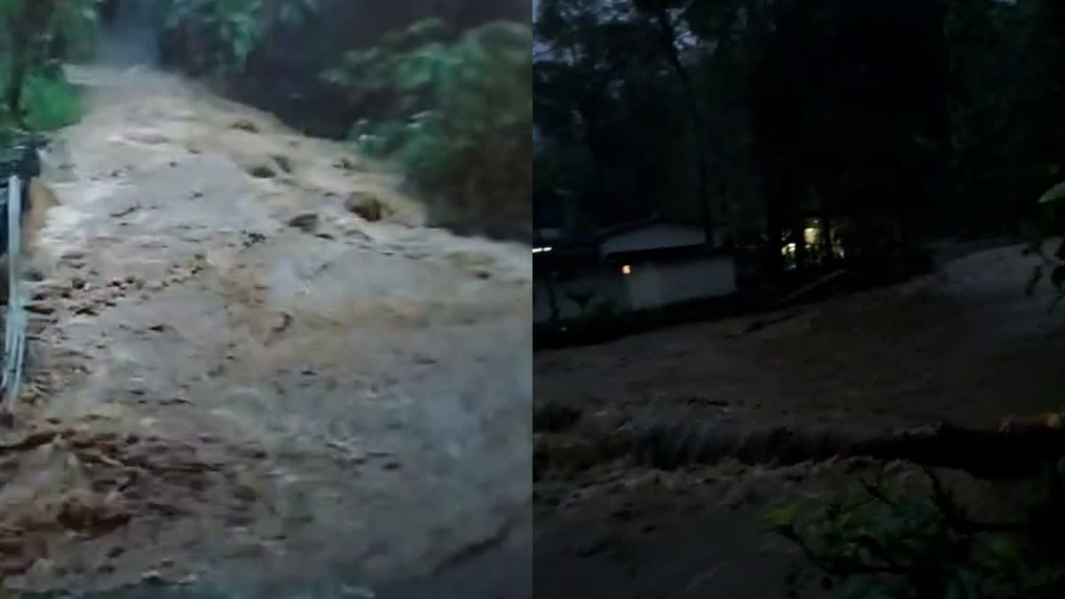 THODUPUZHA Puliyanmala HIGHWAY  LANDSLIDES ON IDUKKI  ഇടുക്കിയിൽ കനത്ത മഴ  മണ്ണിടിച്ചിൽ ഗതാഗത തടസം