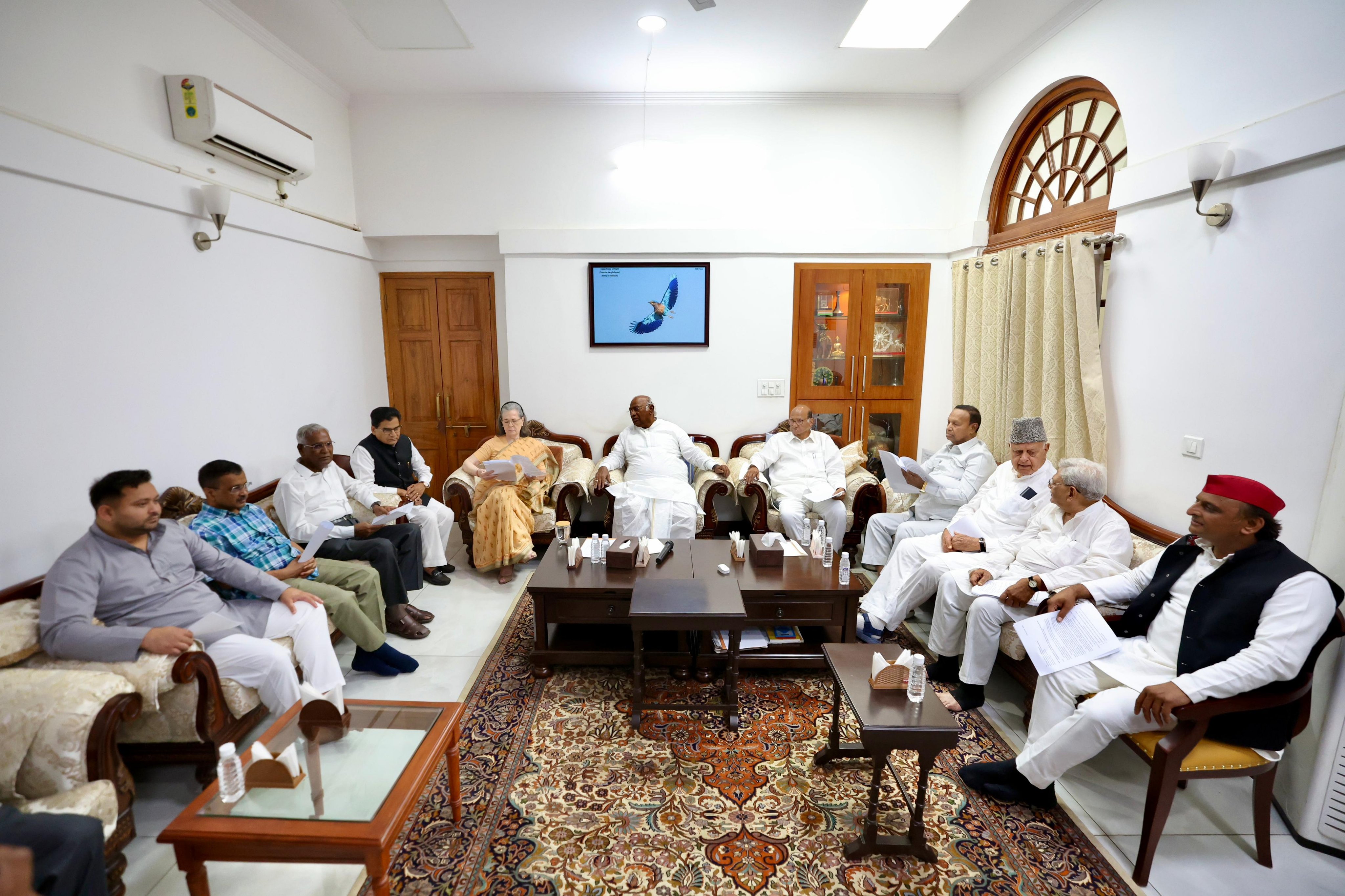 Congress Chief Mallikarjuna Kharge Saturday said the INDIA bloc leaders are confident of a positive outcome in the Lok Sabha elections, however, 