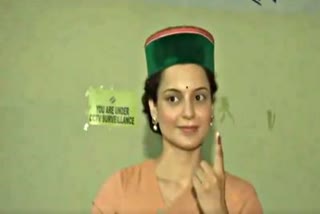Kangana Ranaut casts her vote