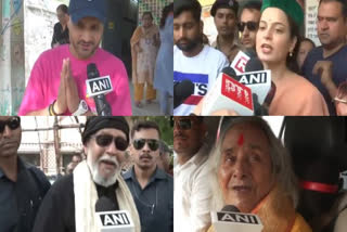 LOK SABHA ELECTIONS 2024  HARBHAJAN SINGH CASTS VOTE  ലോക്‌സഭ തെരഞ്ഞെടുപ്പ് 2024  MITHUN CHAKRABORTY KANGANA RANAUT