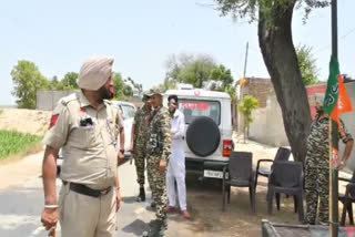 CRP deployed at BJP booth in Nandgarh Kotda village of Bathinda