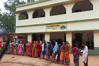 Voting in Sarasajol village