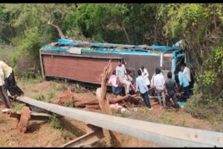 BUS OVERTURNED