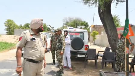 CRP deployed at BJP booth in Nandgarh Kotda village of Bathinda