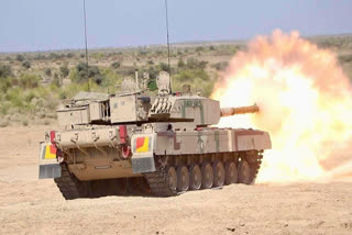 Scene of practice in firing drill