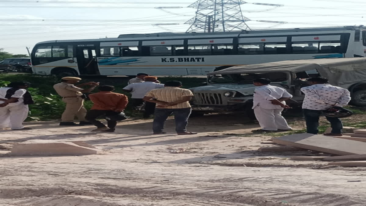 The accident spot in Rajasthan's Jodhpur