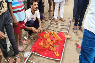 dead monkey cremated according to hindu customs