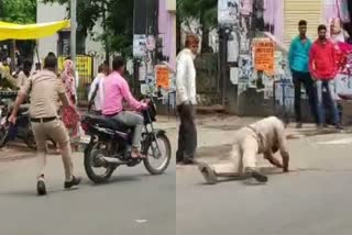 chhindwara Police ran after bike rider