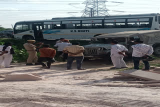 The accident spot in Rajasthan's Jodhpur