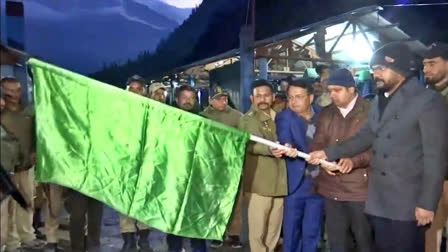 First batch of pilgrims begin journey to holy cave from Nunwan Base Camp