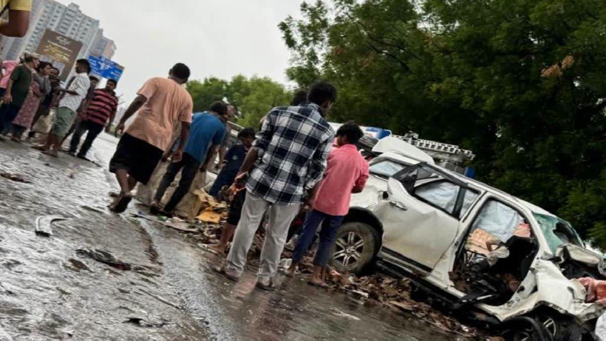 Three Killed, One Injured As Two Cars Collide In Ahmedabad