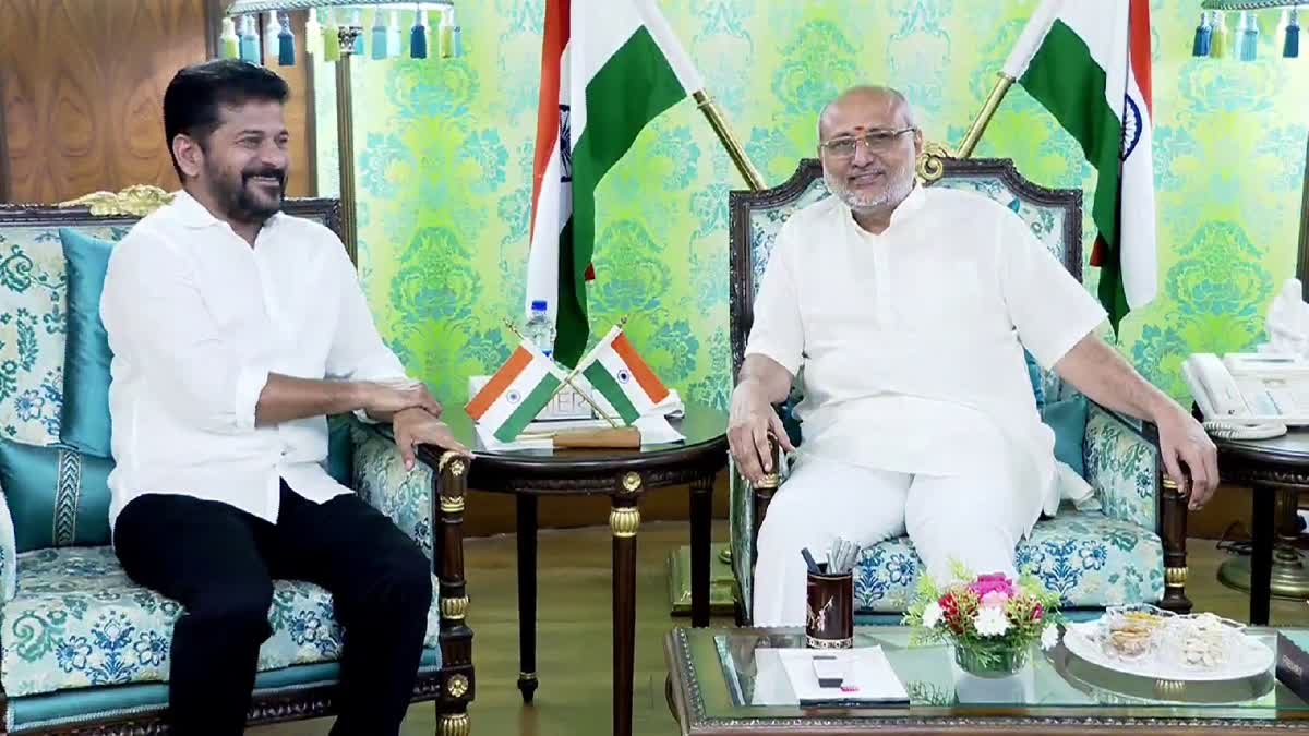 CM Revanth Reddy with Governor Radhakrishnan