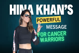 Hina Khan, bravely facing stage three breast cancer, shares a motivational note on social media. The actor inspires courage, calling her journey a window for others to find strength to fight the 'tough battle'.