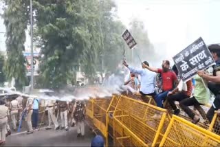 Congress protested in Jabalpur