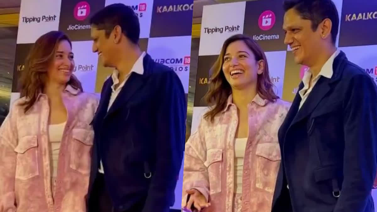 Actors Vijay Varma and Tamannaah Bhatia have been open about their affection for each other in public, fueling rumors of their relationship since January of this year. The couple has been seen together at various public events, expressing their feelings for each other on different occasions. Recently, at the screening of Vijay Varma's latest web series, Kaalkoot, Tamannaah showed her support by attending the event with him.