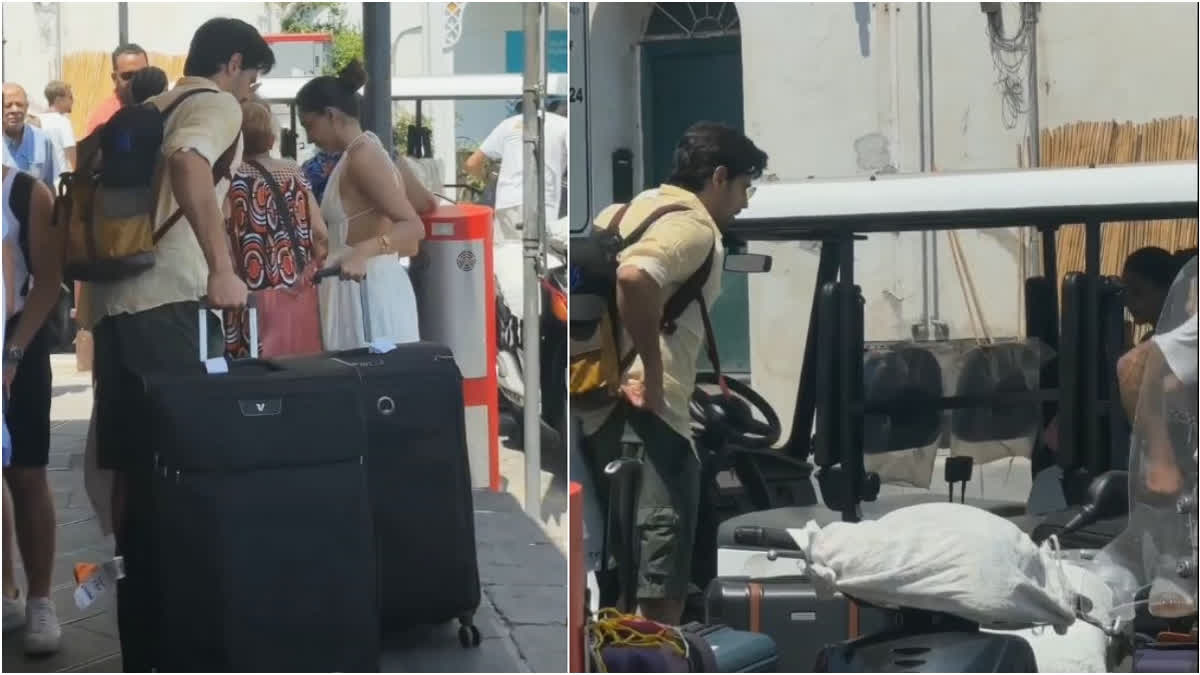 Sidharth Malhotra and Kiara Advani spotted dragging huge bags on vacation - watch