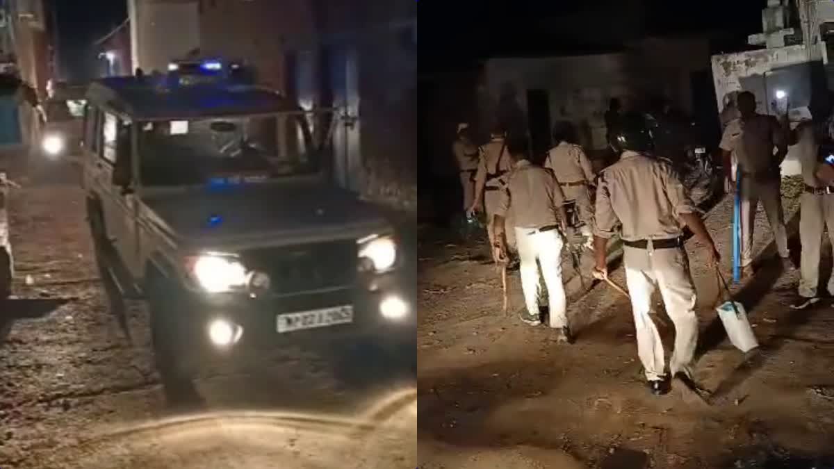 Stone pelting on police team in Chhatarpur