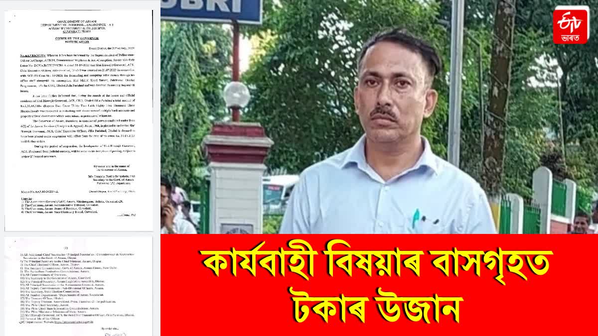 CEO Biswajit Goswami suspendedDhubri Zila Parishad CEO Biswajit Goswami suspended