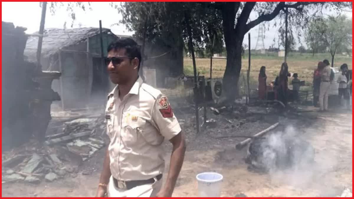 Slums set on fire in Rewari