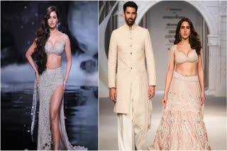 Sara Ali Khan and Aditya Roy Kapur on Monday night graced the runway in traditional attires for designers Shantanu and Nikhil at India Couture Week. While Disha Patani rocked it like a queen in a thigh-high slit outfit for designer Dolly J.