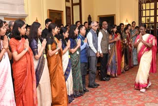 President Droupadi Murmu with IFS probationers