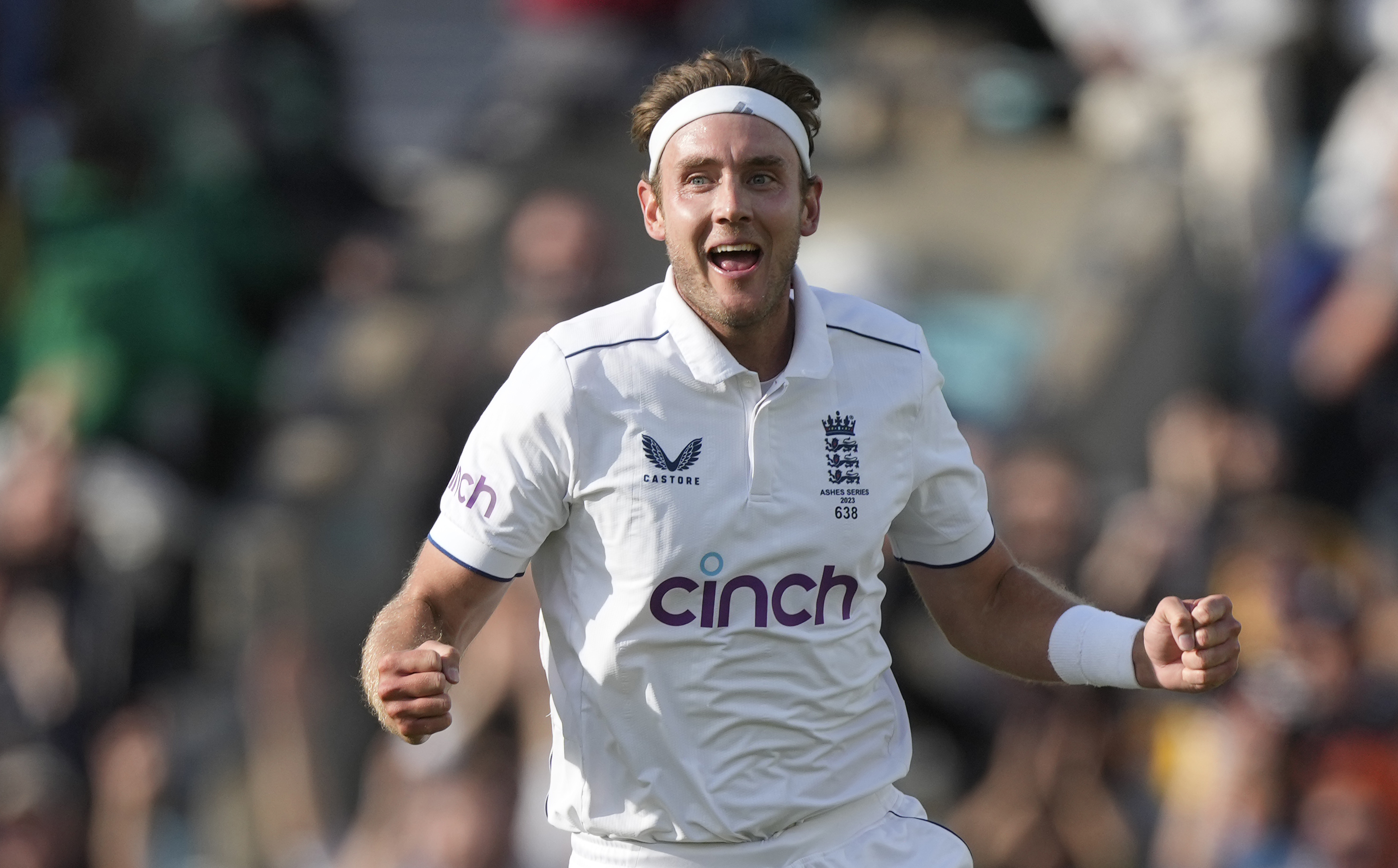 Wearing his familiar white headband, Stuart Broad roared in — knees pumping — to send down one last delivery in his brilliant cricket career.  Broad, one of England's greatest-ever players, wasn't going to let this moment pass him by. Not in the final test of an Ashes series, the kind of match this 37-year-old pace-bowling warrior has lived for.