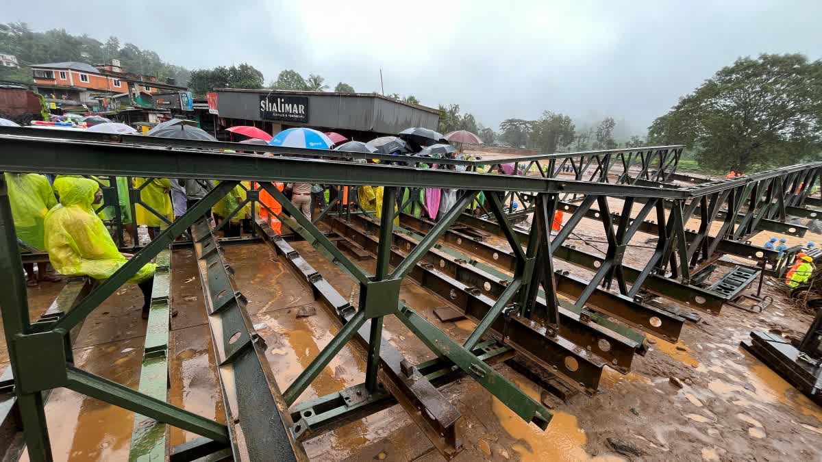 BAILEY BRIDGE CONSTRUCTION  WAYANAD LANDSLIDE  ബെയ്‌ലി പാലം നിര്‍മ്മാണം  വയനാട് ഉരുള്‍പൊട്ടൽ