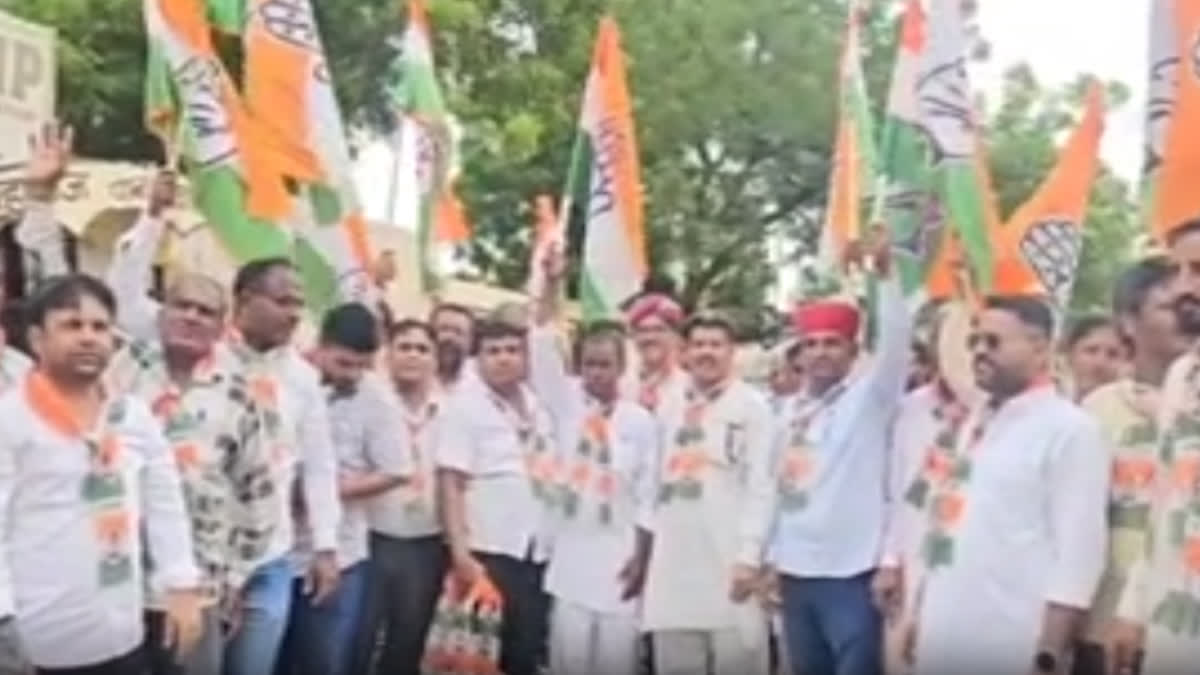 Congress protest in Jaisalmer