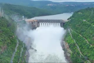 Lifting of 10 Gates of Srisailam Reservoir