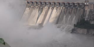 Salal Dam gates opened for flushing