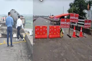 The team of Marine Emergency Response Center inspected the tanker hanging from the bridge