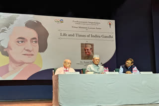 Former Jammu & Kashmir Governor Dr Karan Singh delivered a lecture on former PM Indira Gandhi