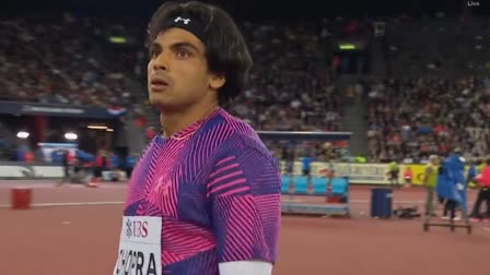 Neeraj Chopra  Neeraj Chopra in Diamond League  Neeraj Chopra finishes second  Zurich Diamond League  മൂന്ന് അവസരങ്ങള്‍ ഫൗളായിരുന്നു  ളിമ്പിക് സ്വർണമെഡൽ ജേതാവ്  നീരജ് ചോപ്ര  ഡയമണ്ട് ലീഗ്