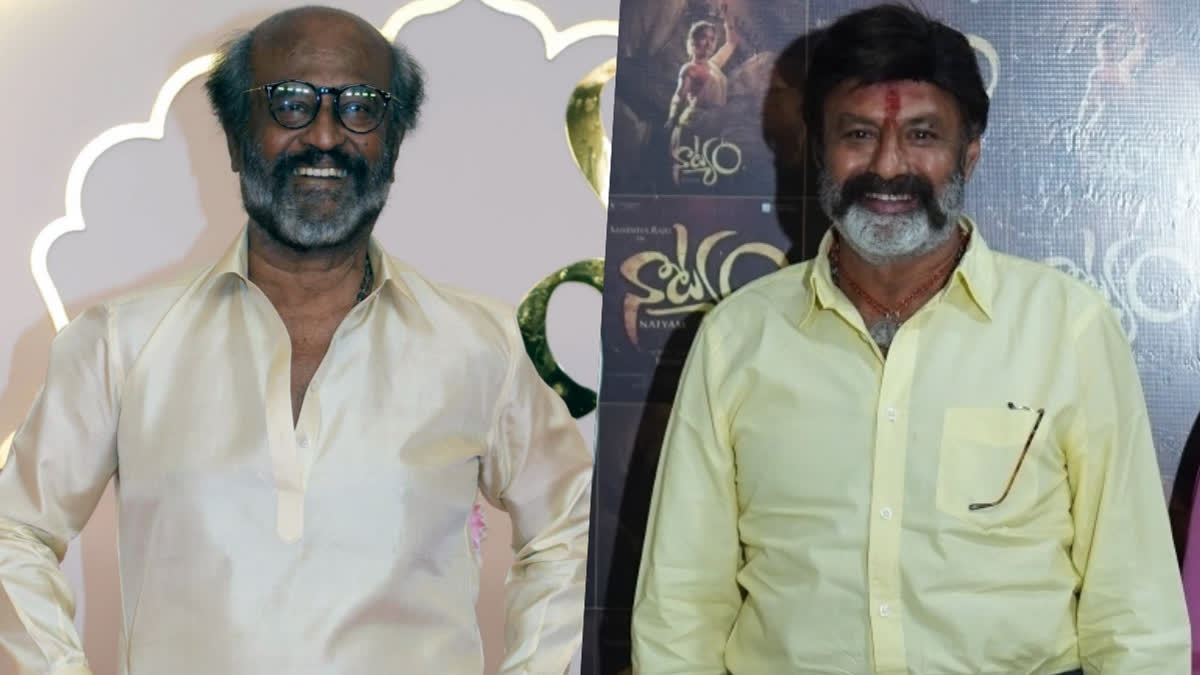 Rajinikanth (left), Nandamuri Balakrishna (right)