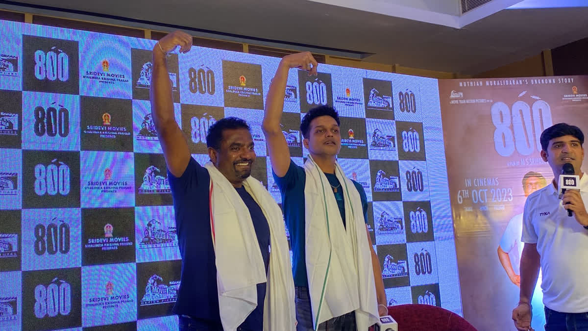 Cricketer Muttiah Muralitharan starrer Madhukar Mittal promoted the film 800 in Lucknow