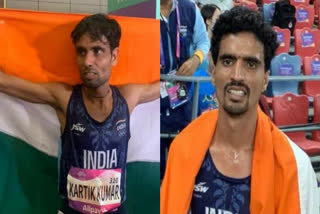 Kartik Kumar and Gulveer Singh clinched silver and bronze medals respectively in the men's 10000m race on Saturday in the ongoing Asian Games and added to the medal tally.